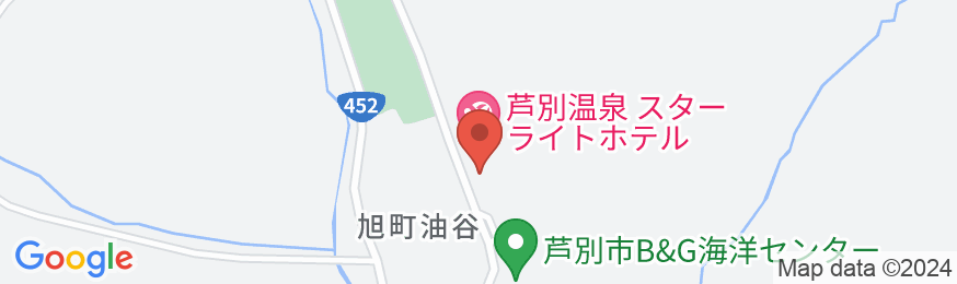 芦別温泉スターライトホテル&おふろcafe星遊館 満天の星空×サウナリゾートの地図