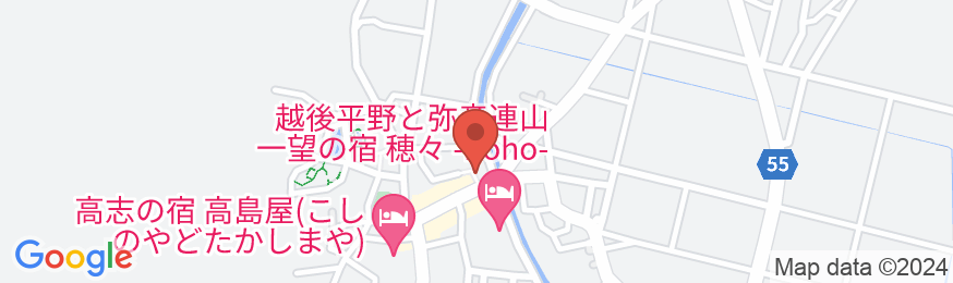 岩室温泉 木のぬくもりの宿 濱松屋の地図