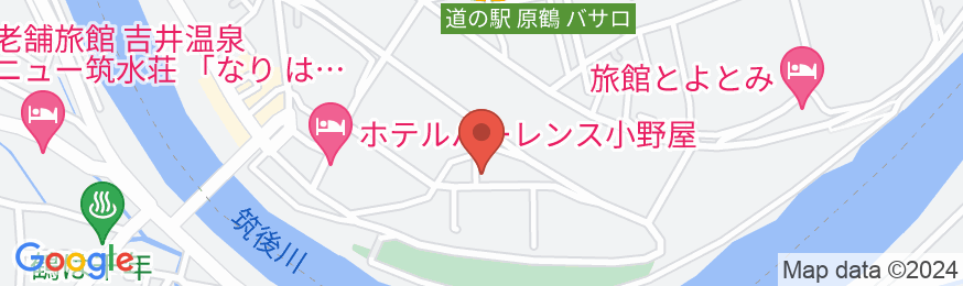 原鶴温泉 原鶴グランドスカイホテル(BBHホテルグループ)の地図