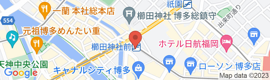 サウナ・カプセル ウェルビー福岡の地図