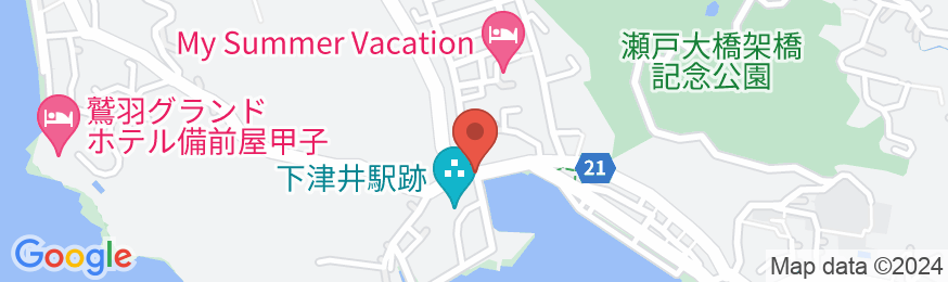 料理&お宿 下津井亭の地図