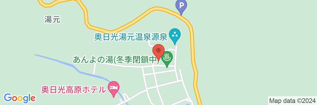 日光湯元温泉 スパビレッジ カマヤの地図