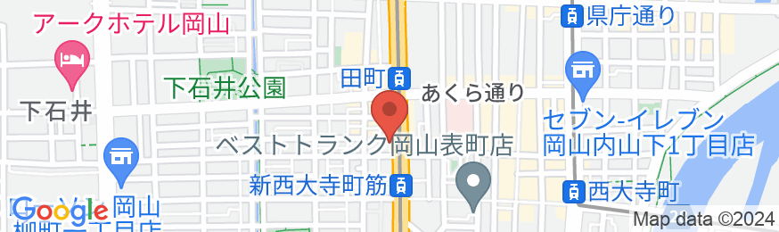 岡山スクエアホテルの地図