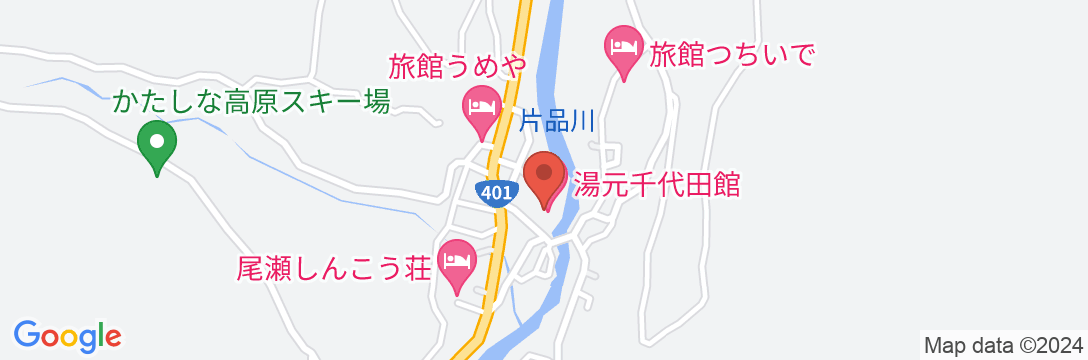 片品温泉 湯元千代田館の地図