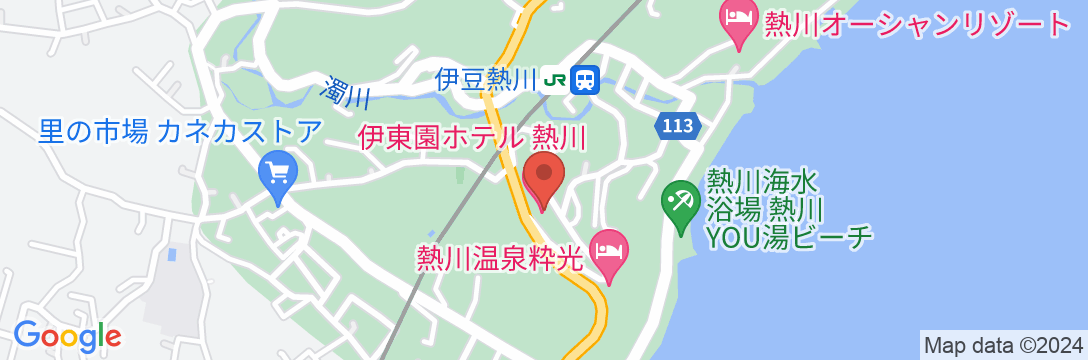 熱川温泉 絶景と露天風呂の宿 たかみホテルの地図