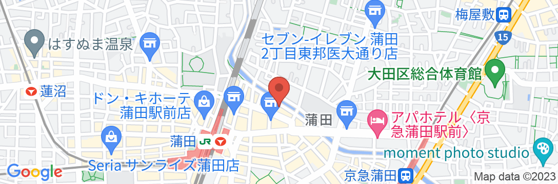 蒲田イン ソーシャルの地図