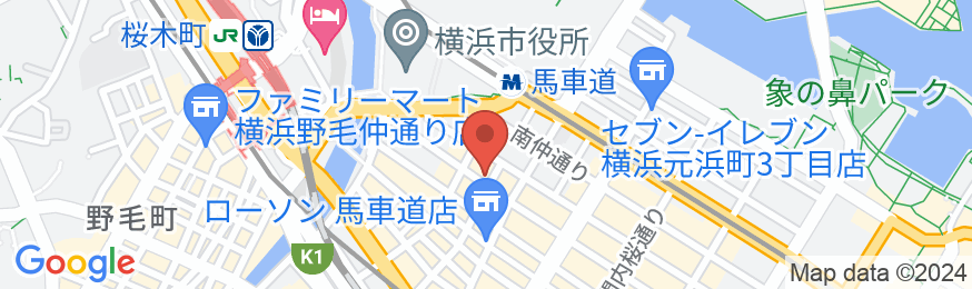 横浜平和プラザホテルの地図