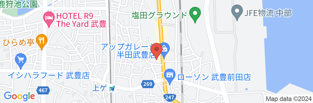 ファーストホテル半田武豊の地図
