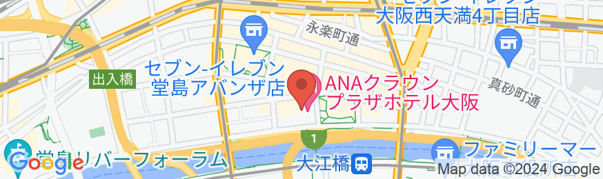 ANAクラウンプラザホテル大阪の地図