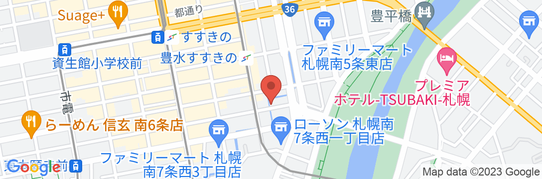 アパホテル〈札幌豊水すすきの駅前〉の地図