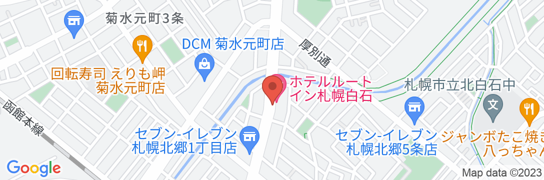 ホテルルートイン札幌白石の地図