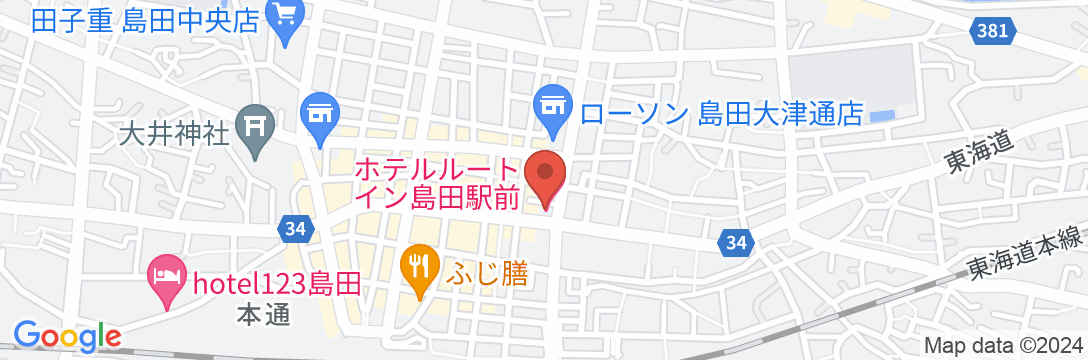 ホテルルートイン島田駅前の地図
