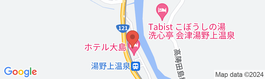 会津湯野上温泉 ホテル大島の地図