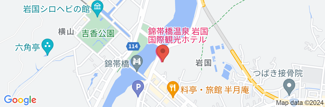 錦帯橋温泉 岩国国際観光ホテルの地図