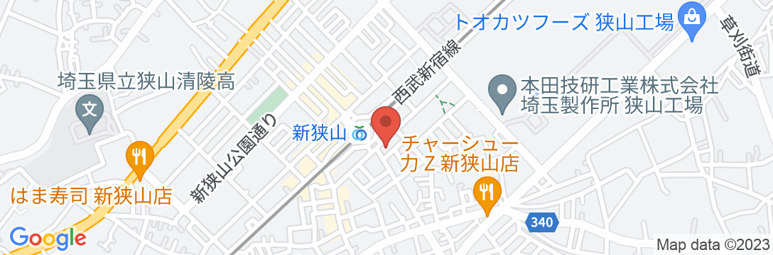 新狭山ホテルの地図