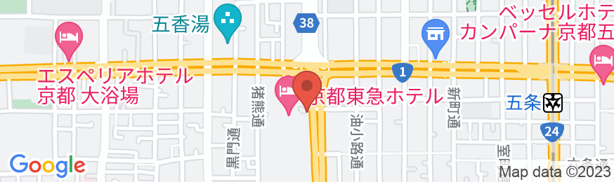 京都東急ホテルの地図