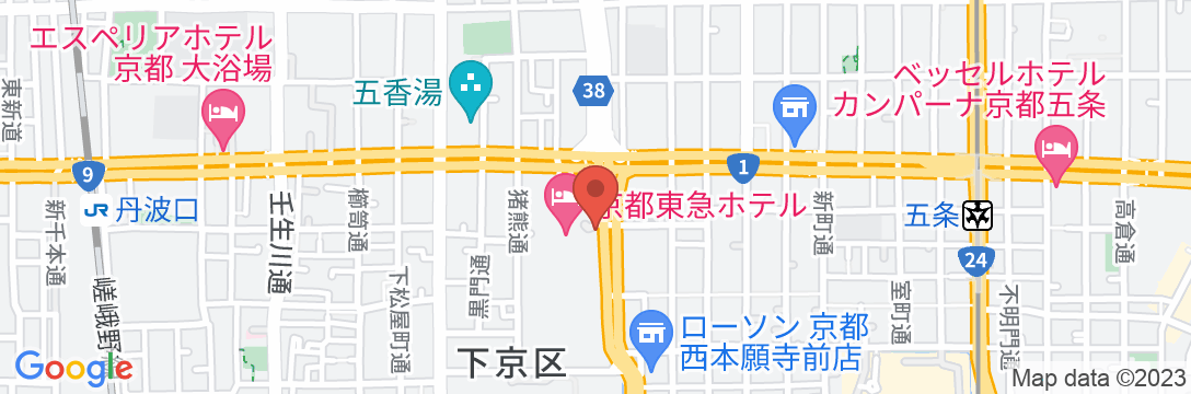 京都東急ホテルの地図