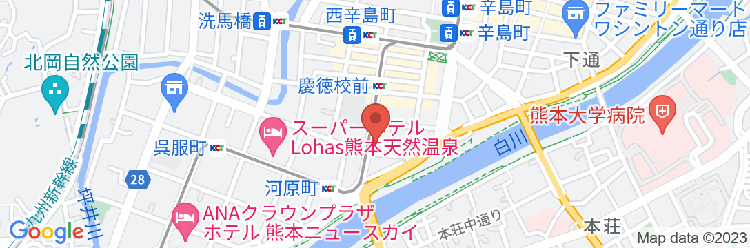 ホテル法華クラブ熊本の地図