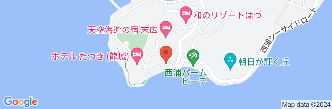 西浦温泉 旬景浪漫 銀波荘の地図