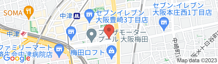 ホテルビナリオ梅田の地図