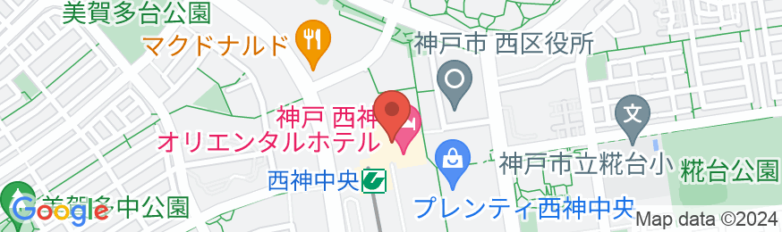 神戸 西神オリエンタルホテルの地図