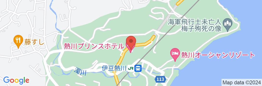 熱川温泉 熱川プリンスホテルの地図