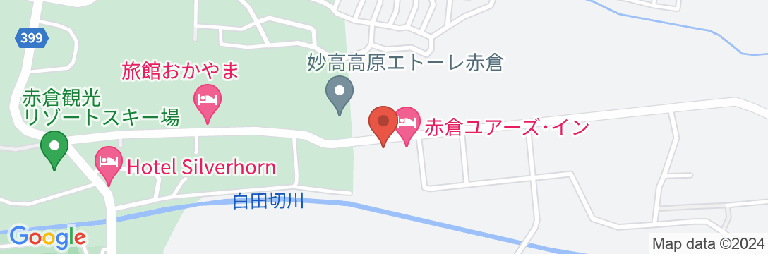 新赤倉温泉 赤倉ユアーズ・インの地図