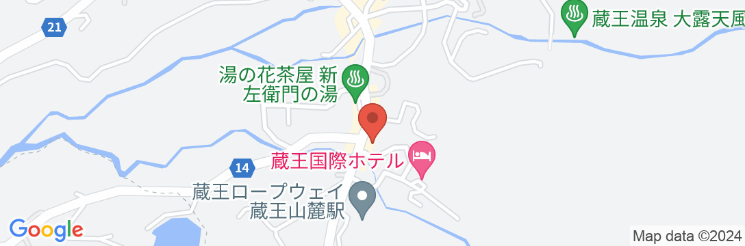 蔵王温泉 ホテル喜らくの地図