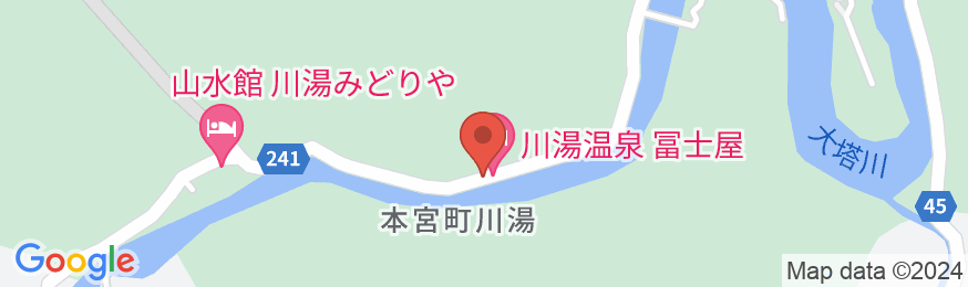川湯温泉 冨士屋の地図