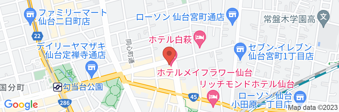 ホテルメイフラワー仙台の地図