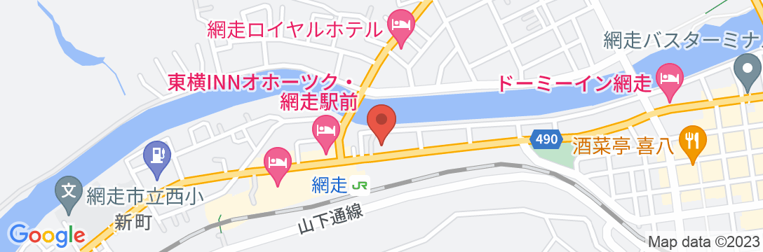 網走グリーンホテルの地図