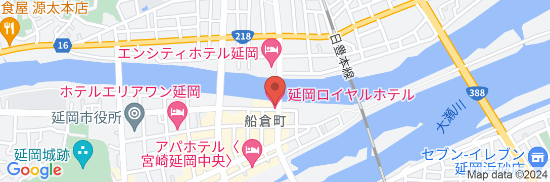 延岡ロイヤルホテルの地図