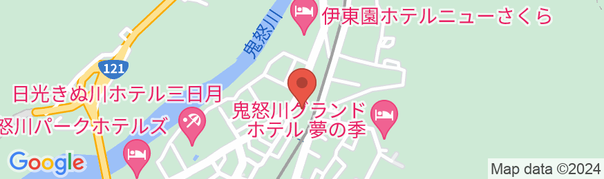 鬼怒川温泉 ゆらら 丸京の地図