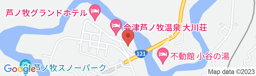 会津芦ノ牧温泉 大川荘の地図