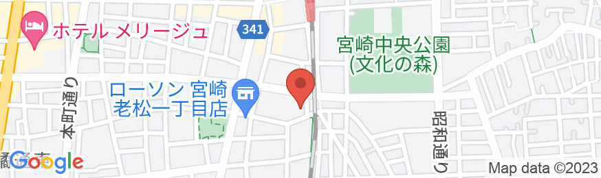 ホテルセンチュリー宮崎の地図