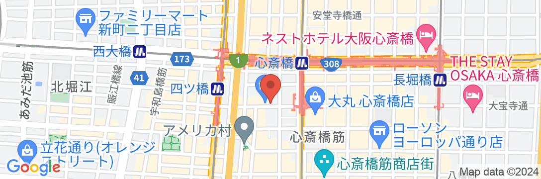 ヴィアイン心斎橋(JR西日本グループ)の地図