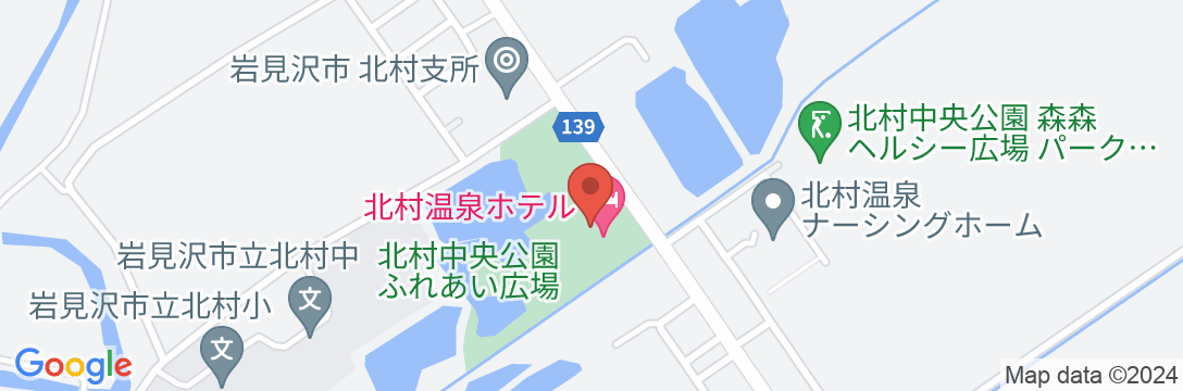 北村温泉ホテルの地図