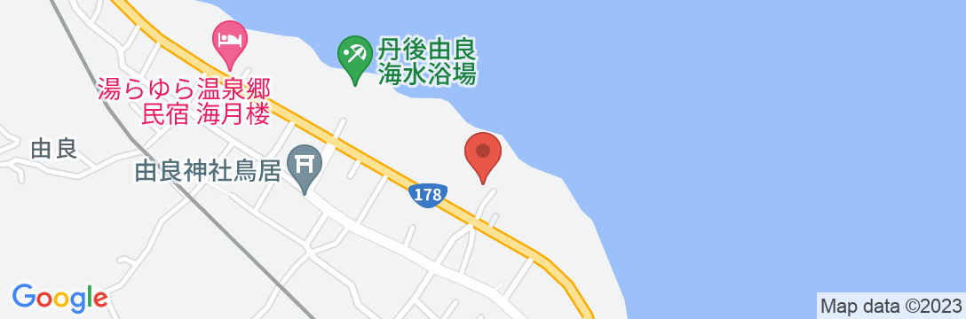 湯らゆら温泉郷 旅館芳月(ほうげつ)の地図