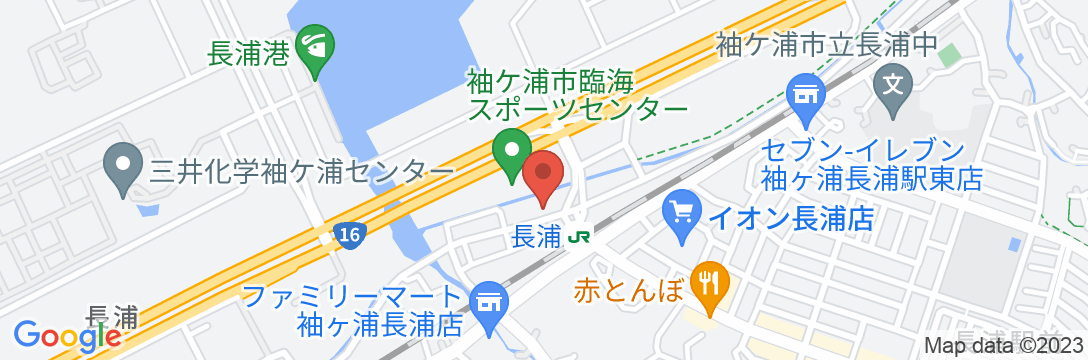 ビジネスホテル タカザワ 長浦駅前店の地図
