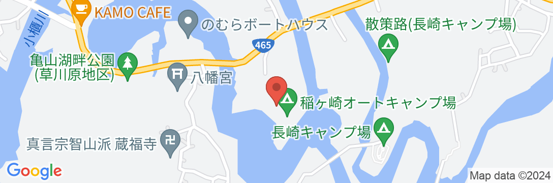 亀山湖 湖畔の宿 つばきもとの地図