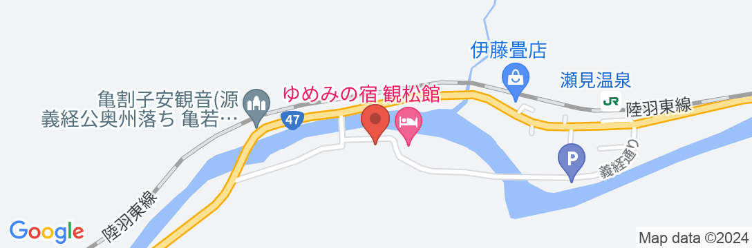 瀬見温泉 旅館 小川屋の地図
