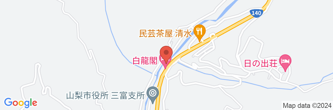 三富温泉郷 旅館 白龍閣の地図