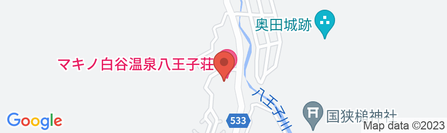 マキノ 白谷温泉 八王子荘の地図