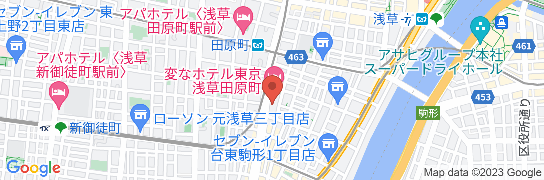 東横INN上野田原町駅の地図