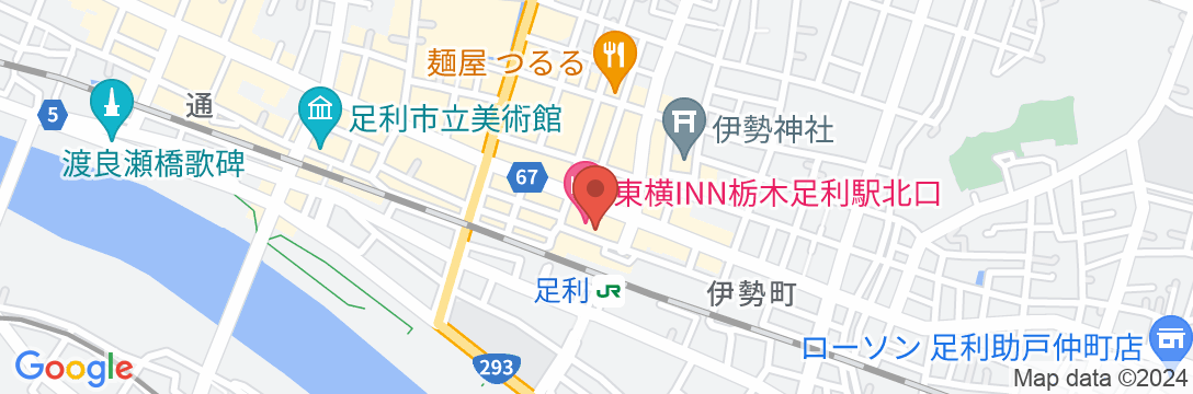 東横INN栃木足利駅北口の地図