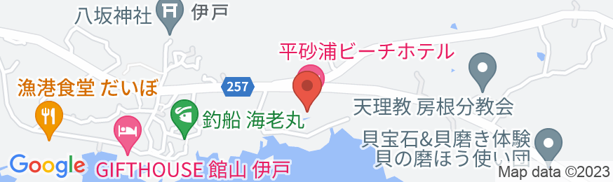 平砂浦ビーチホテル の地図