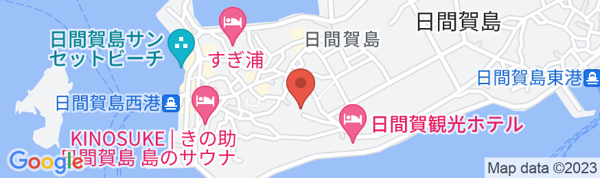 日間賀島 島別荘悠月の地図