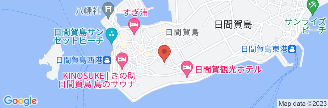 日間賀島 島別荘悠月の地図