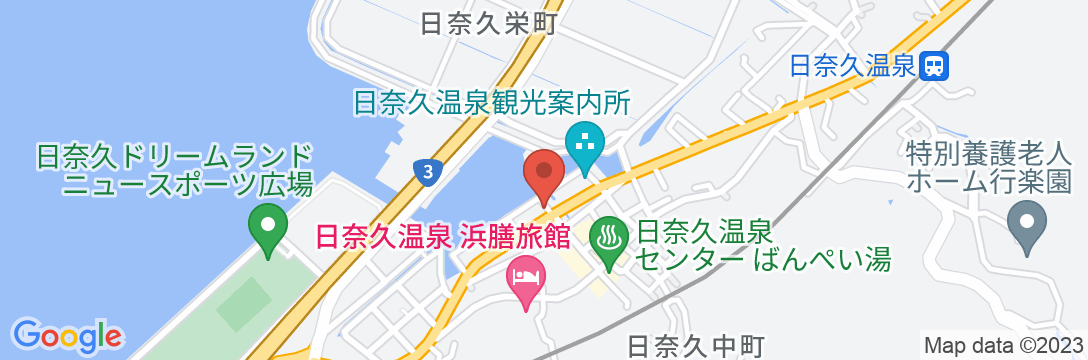 日奈久温泉 山海荘の地図