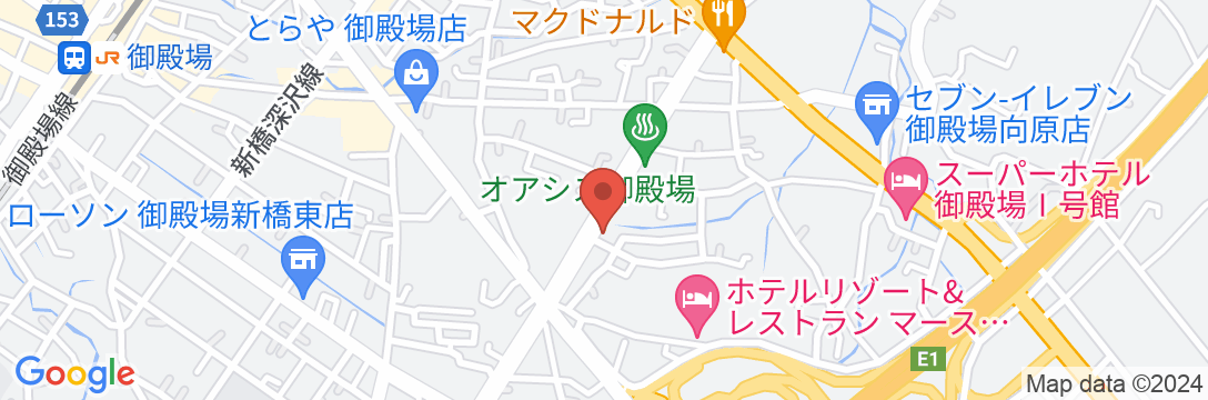 天然温泉 富士あざみの湯 スーパーホテル御殿場Ⅱ号館の地図
